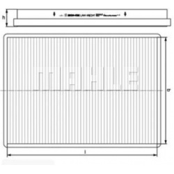 filtras, salono oras
                                MAHLE                                                LA44, MAHLE, LA44, 