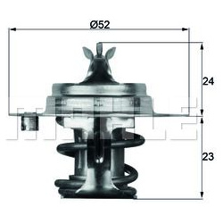 termostatas, aušinimo skystis BEHR
                                MAHLE                                                TX78