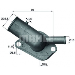 termostatas, aušinimo skystis BEHR
                                MAHLE                                                TI64