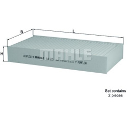 filtras, salono oras
                                MAHLE                                                LA295/S, MAHLE, LA2