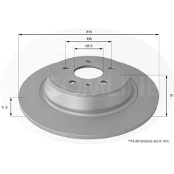 stabdžių diskas (1vnt) COATED
                                COMLINE                                                ADC127