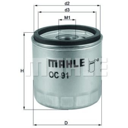 alyvos filtras
                                MAHLE                                                OC91D, MAHLE, OC91D, auto