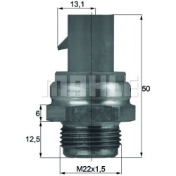 temperatūros jungiklis, radiatoriaus ventiliatorius BEHR
                                MAHLE                              