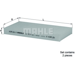filtras, salono oras
                                MAHLE                                                LA674/S, MAHLE, LA6