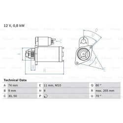 Starteris
                                BOSCH                                                0986019141, BOSCH, 0986019141,