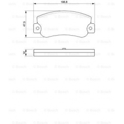 stabdžių trinkelių rinkinys, diskinis stabdys
                                BOSCH                                       