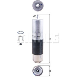 Kuro filtras
                                MAHLE                                                KL169/6D, MAHLE, KL1696D, a