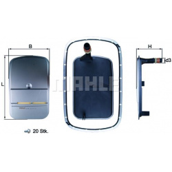hidraulinis filtras, automatinė transmisija
                                MAHLE                                           