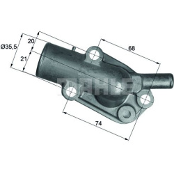 termostatas, aušinimo skystis
                                MAHLE                                                TI18887D,