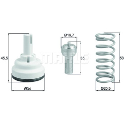 termostatas, aušinimo skystis BEHR
                                MAHLE                                                TX18