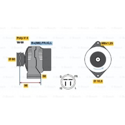 kintamosios srovės generatorius
                                BOSCH                                                0123315