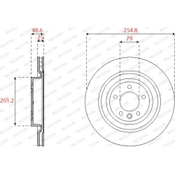 stabdžių diskas (1vnt) PREMIER
                                FERODO                                                DDF255