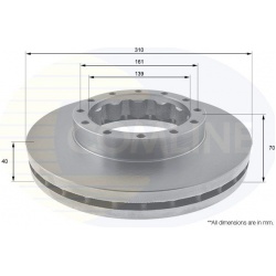 stabdžių diskas (1vnt) COATED
                                COMLINE                                                ADC038