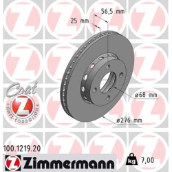 stabdžių diskas (1vnt) COAT Z
                                ZIMMERMANN                                100.1219.20, Nenuro