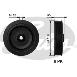 skriemulys, alkūninis velenas
                                GATES                                                TVD1028, 