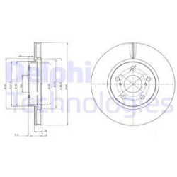 stabdžių diskas (1vnt)
                                DELPHI                                                BG4139C, Nenur