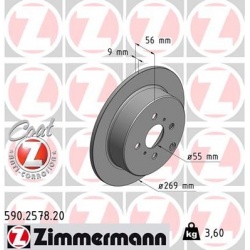stabdžių diskas (1vnt) COAT Z
                                ZIMMERMANN                                590.2578.20, Nenuro