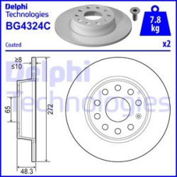 stabdžių diskas (1vnt)
                                DELPHI                                                BG4324C, Nenur