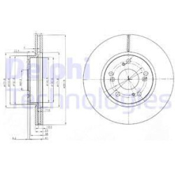 stabdžių diskas (1vnt)
                                DELPHI                                                BG3980C, Nenur