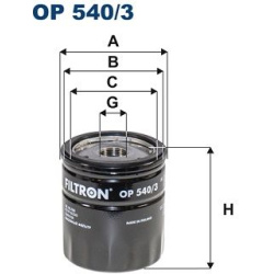 alyvos filtras
                                FILTRON                                                OP 540/3, Nenurodytas g