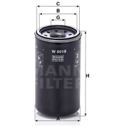 alyvos filtras
                                MANN-FILTER                                                W 8018, MANN-FILTER