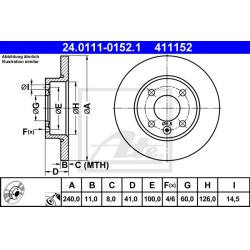 stabdžių diskas (1vnt)
                                ATE                                                24.0111-0152.1, A