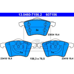 stabdžių trinkelių rinkinys, diskinis stabdys
                                ATE                                         