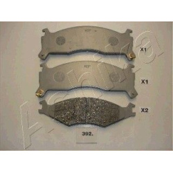 stabdžių trinkelių rinkinys, diskinis stabdys
                                ASHIKA                                      