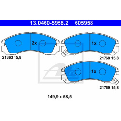 stabdžių trinkelių rinkinys, diskinis stabdys
                                ATE                                         