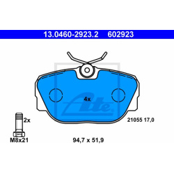stabdžių trinkelių rinkinys, diskinis stabdys
ATE