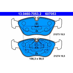 stabdžių trinkelių rinkinys, diskinis stabdys
                                ATE                                         