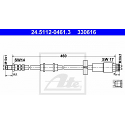 stabdžių žarnelė
                                ATE                                                24.5112-0461.3, ATE, 