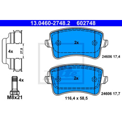 stabdžių trinkelių rinkinys, diskinis stabdys
                                ATE                                         
