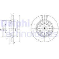 stabdžių diskas (1vnt)
                                DELPHI                                BG2628, Nenurodytas gamintojas