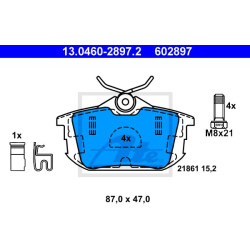stabdžių trinkelių rinkinys, diskinis stabdys
                                ATE                                         