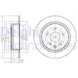 stabdžių diskas (1vnt)
DELPHI BG4108C, Nenur