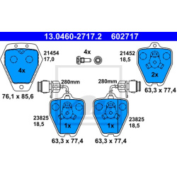 stabdžių trinkelių rinkinys, diskinis stabdys
                                ATE                                         