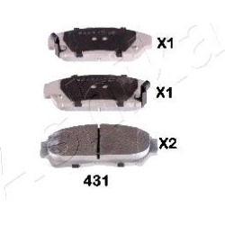 stabdžių trinkelių rinkinys, diskinis stabdys
                                ASHIKA                                      