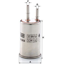 kuro filtras
                                MANN-FILTER                                                WK 6038, MANN-FILTER,