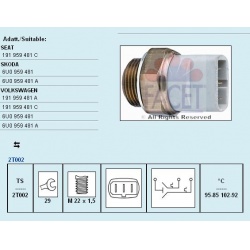 temperatūros jungiklis, radiatoriaus ventiliatorius Made in Italy - OE Equivalent
                                FACET     