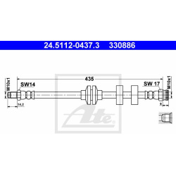 stabdžių žarnelė
                                ATE                                                24.5112-0437.3, ATE, 