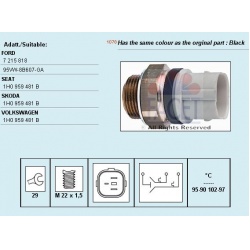 temperatūros jungiklis, radiatoriaus ventiliatorius Made in Italy - OE Equivalent
                                FACET     