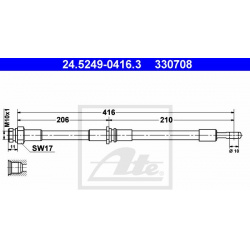 stabdžių žarnelė
                                ATE                                                24.5249-0416.3, ATE, 