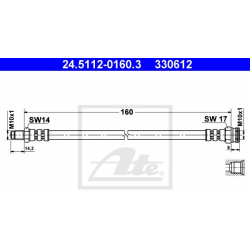 stabdžių žarnelė
                                ATE                                                24.5112-0160.3, ATE, 