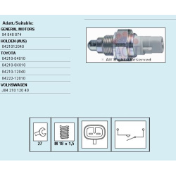 jungiklis, atbulinės eigos žibintas Made in Italy - OE Equivalent
                                FACET                    