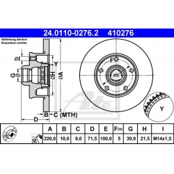 stabdžių diskas (1vnt)
ATE 24.0110-0276.2, ATE, 240110-02762