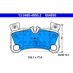 stabdžių trinkelių rinkinys, diskinis stabdys
                                ATE                                         