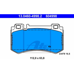 stabdžių trinkelių rinkinys, diskinis stabdys
ATE