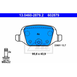 stabdžių trinkelių rinkinys, diskinis stabdys
                                ATE                                         