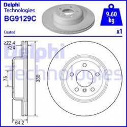 stabdžių diskas (1vnt)
                                DELPHI                                                BG9129C, Nenur